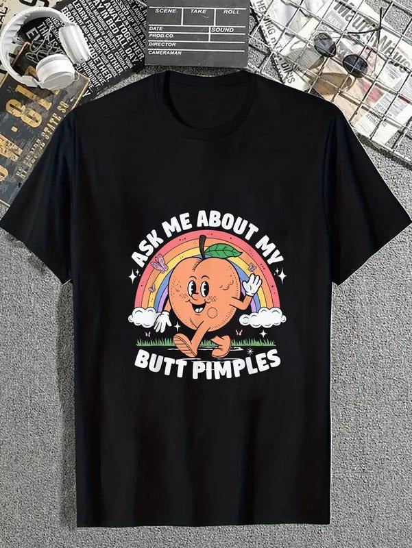 cotton Ask Me About My Butt Pimples Joke T-Shirt casual Fashion graphic tees for women Hoodie, Sweatshirt | HypeCrazeTee.com