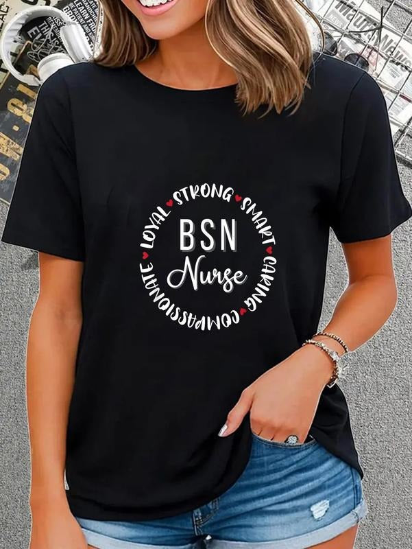 cotton BSN Nurse Gifts Nurses Nursing Graduation Medical Love T-Shirt casual Fashion graphic tees for women Hoodie,...