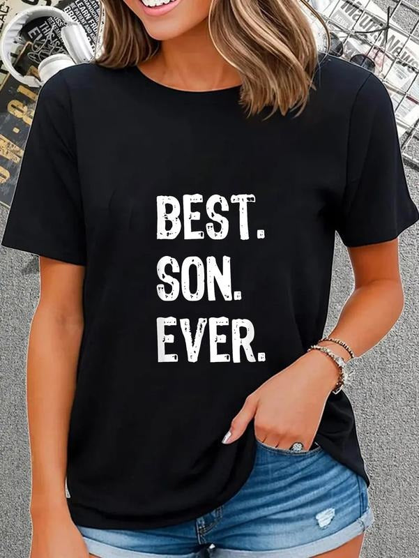 cotton Best Son Ever Funny Family Cool T-Shirt casual Fashion graphic tees for women Hoodie, Sweatshirt | HypeCrazeTee.com