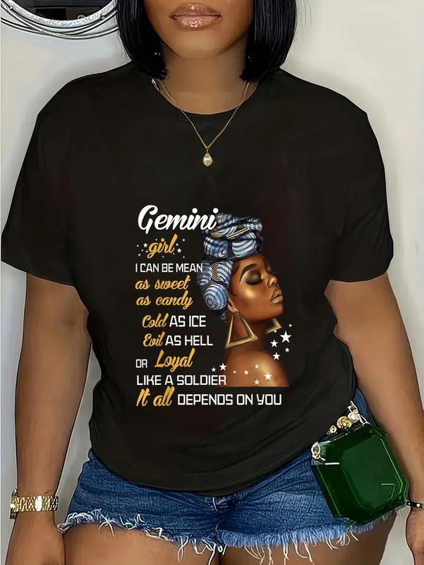 cotton Birthday Gift Gemini Girl May or June Women T-Shirt Fashion printing Tshirt for women Hoodie, Sweatshirt