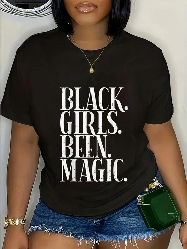 cotton Black Girls Been Magic Melanin African American History Gift T-Shirt casual Fashion graphic tees for women Hoodie,...