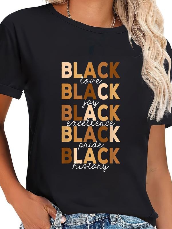 cotton Black History Shirt for Women Black Love Melanin Women T-Shirt casual Fashion graphic tees for women Hoodie,...