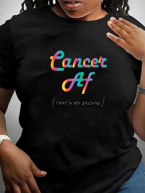 cotton Cancer AF That's My Excuse Horoscope Funny Zodiac Sign T-Shirt casual Fashion graphic tees for women Hoodie,...