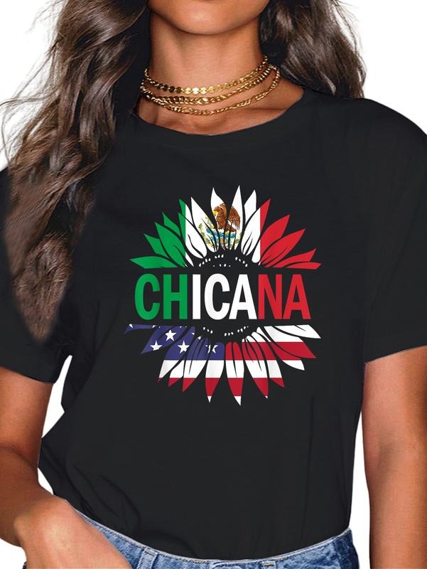 cotton Chicana-Shirt Men Women Kids Girls Boys Mexican USA Flag T-Shirt casual Fashion graphic tees women Hoodie, Sweatshirt