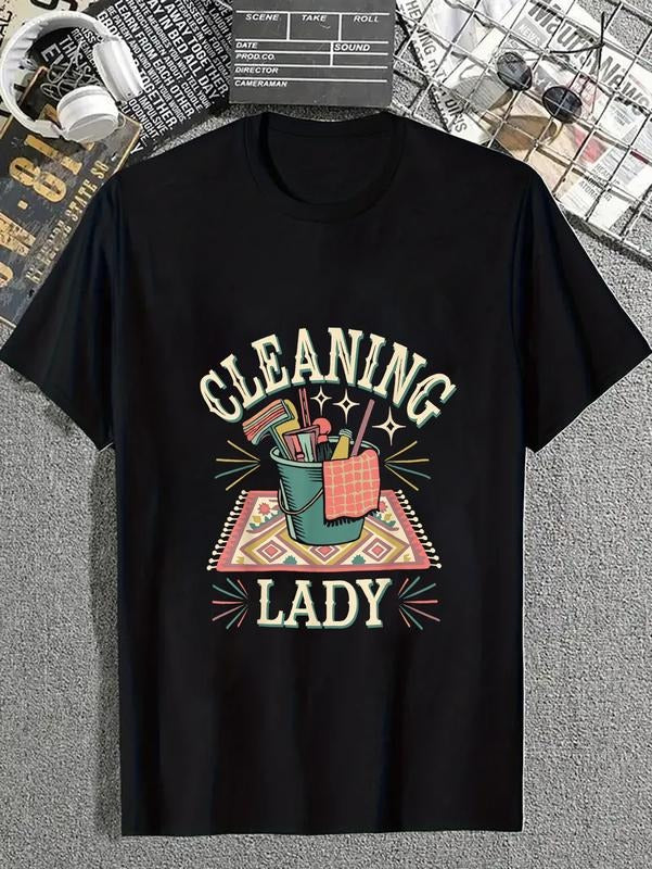cotton Cleaning Lady Housekeeper T-Shirt casual Fashion graphic tees for women Hoodie, Sweatshirt | HypeCrazeTee.com
