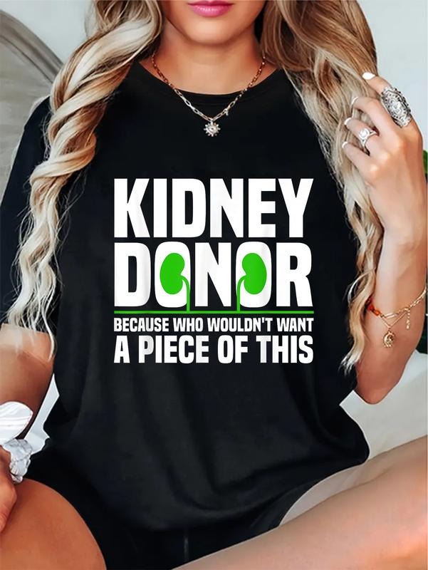 cotton Cool Kidney Donor Art For Men Women Organ Donation Awareness T-Shirt casual Fashion graphic tees women Hoodie,...