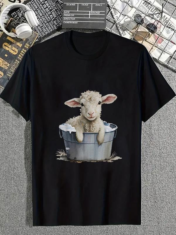 cotton Cute Sheep Western Love Spring Pastel T-Shirt casual Fashion graphic tees for women Hoodie, Sweatshirt