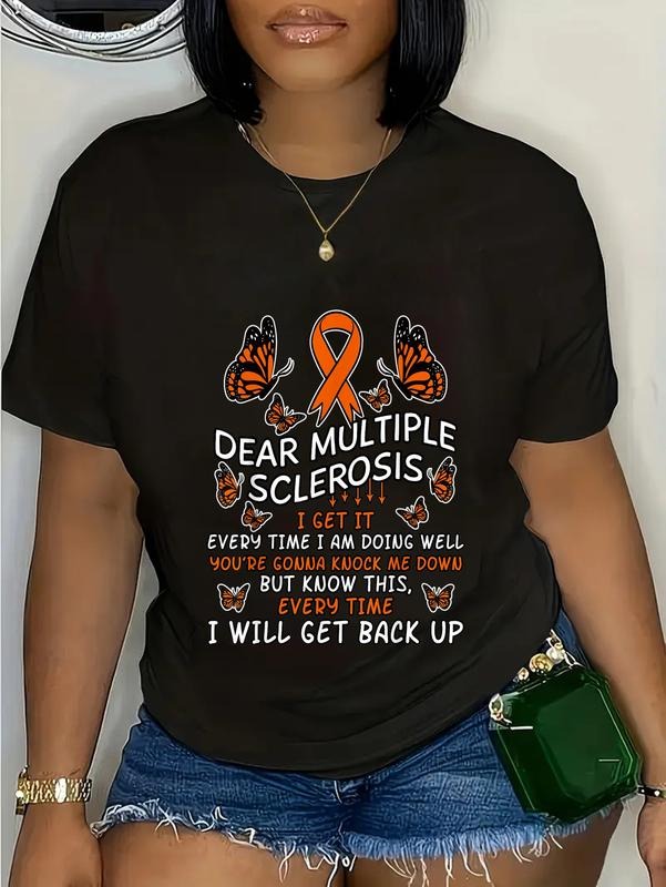 cotton Dear Multiple Sclerosis Multiple Sclerosis Awareness T-Shirt casual Fashion graphic tees women Hoodie, Sweatshirt