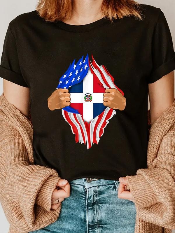 cotton Dominican Blood Inside Me Shirt Dominican Republic Flag Gift T-Shirt casual Fashion graphic tees women Hoodie,...