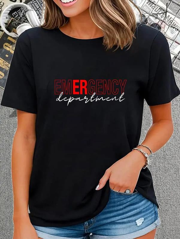 cotton Emergency Room ER RN Nurse Department Healthcare Nursing T-Shirt casual Fashion graphic tees women Hoodie, Sweatshirt