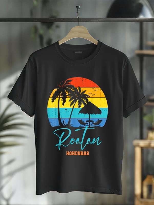 cotton Family Vacation Roatan Honduras Beach Vacation Matching T-Shirt casual Fashion graphic tees for women Hoodie,...