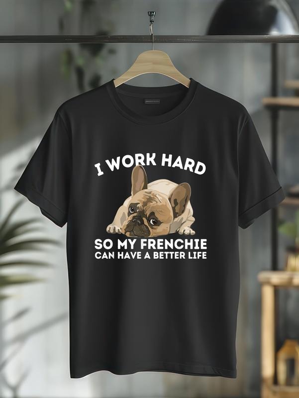 cotton Frenchie Better Life - Funny French Bulldog Dog Lover T-Shirt casual Fashion graphic tees for women Hoodie, Sweatshirt