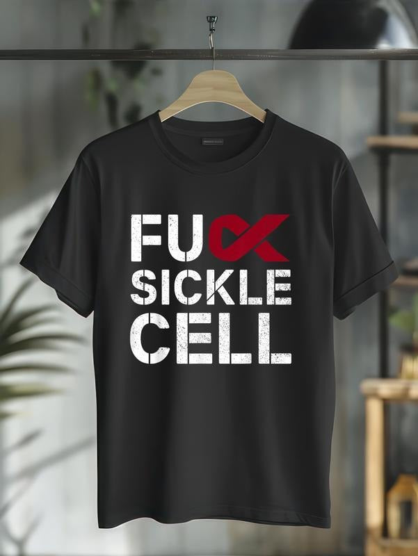 cotton Fuck Sickle Cell Anemia SCD Awareness Month Ribbon T-Shirt T-Shirt casual Fashion graphic tees women Hoodie,...