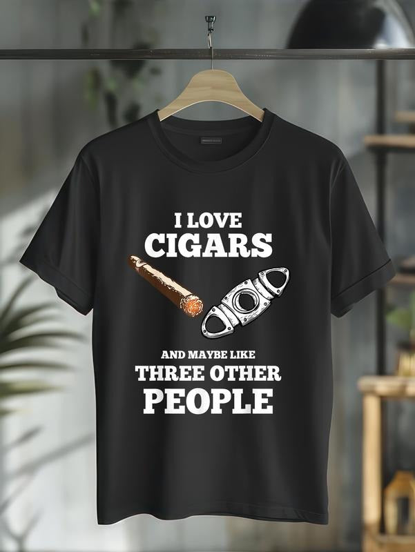 cotton Funny Cigar Accessories Gift Set Cigar Lover Smokers Party T-Shirt casual Fashion graphic tees for women Hoodie,...