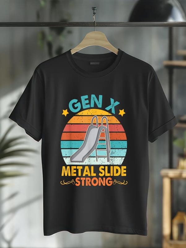 cotton Funny Gen X Generation Sarcasm Gen X Metal Slide A Strong T-Shirt casual Fashion graphic tees for women Hoodie,...