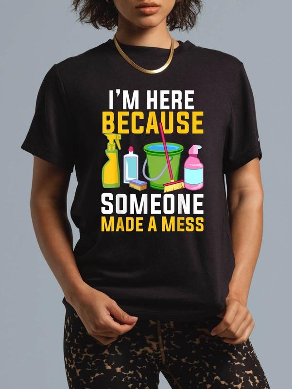 cotton Funny Housekeeping Shirt Humor Cleaning Housekeeper T-Shirt casual Fashion graphic tees for women Hoodie, Sweatshirt