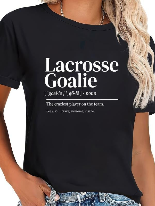 cotton Funny Lacrosse goalie quote definition men woman  T-Shirt casual Fashion graphic tees women Hoodie, Sweatshirt