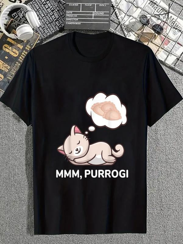 cotton Funny Pierogi Cat Polish Food Poland Polska T-Shirt casual Fashion graphic tees for women Hoodie, Sweatshirt