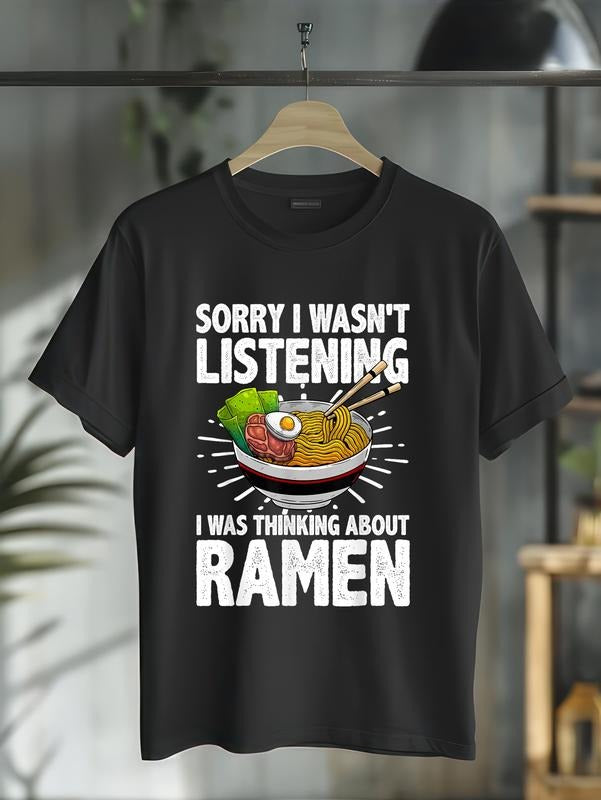 cotton Funny Ramen Design For Men Women Ramen Noodles Soup Lovers T-Shirt casual Fashion graphic tees for women Hoodie,...