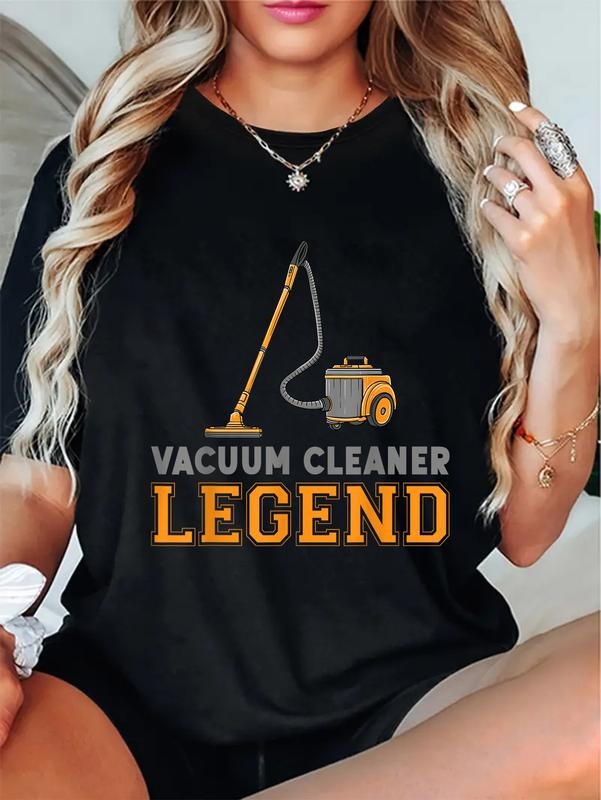 cotton Funny Vacuum Cleaner Legend Housekeeping Hoover Cleaning T-Shirt casual Fashion graphic tees women Hoodie, Sweatshirt