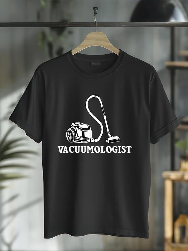 cotton Funny Vacuumologist Vacuum Cleaner Gift Cool Housekeeping T-Shirt casual Fashion graphic tees women Hoodie, Sweatshirt