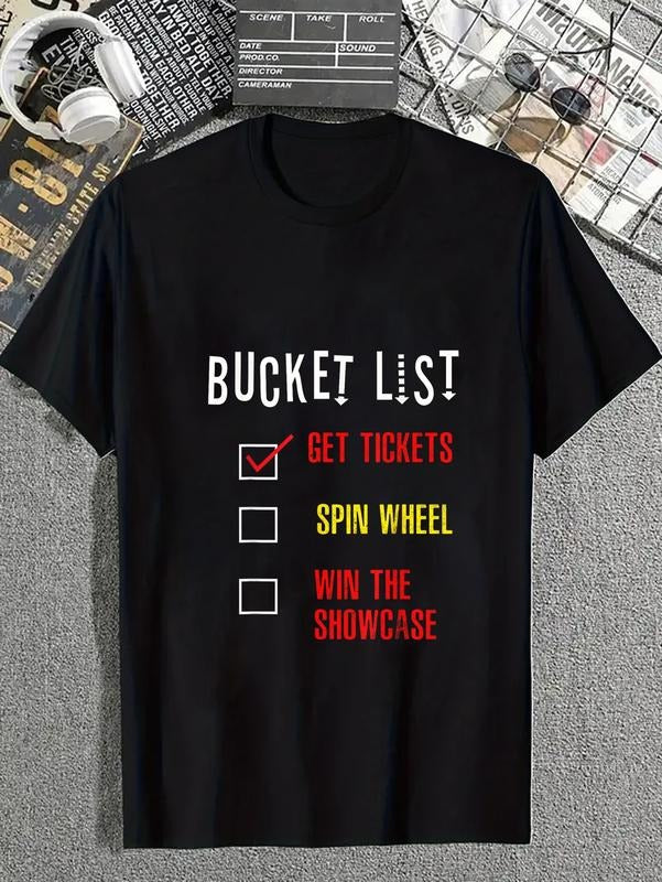 cotton Game Show Bucket List Spin Wheel T-Shirt casual Fashion graphic tees for women Hoodie, Sweatshirt | HypeCrazeTee.com