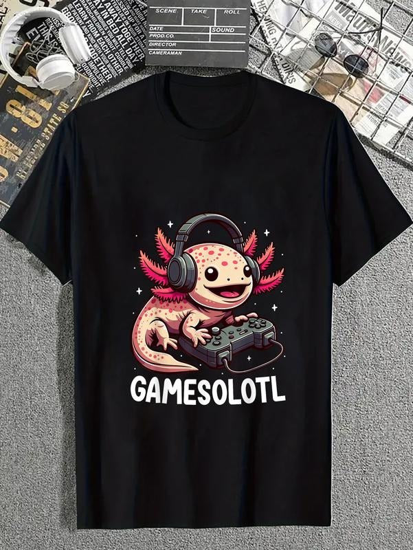 cotton Gamesolotl Axolotl Video Gamer Kawaii Anime Gifts Boys Teens T-Shirt casual Fashion graphic tees for women Hoodie,...
