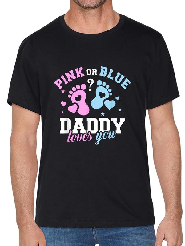 cotton Gender reveal daddy dad T-Shirt casual Fashion graphic tees Hoodie, Sweatshirt | HypeCrazeTee.com