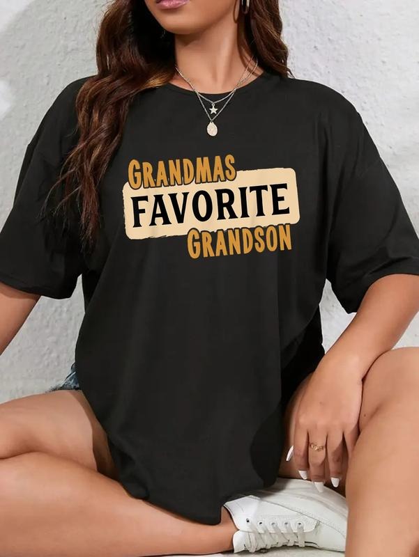 cotton Grandmas Favorite Grandson T Shirt T-Shirt casual Fashion graphic tees women Hoodie, Sweatshirt | HypeCrazeTee.com