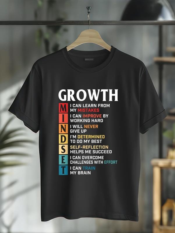cotton Growth Mindset Definition - Motivational Quote Inspiration T-Shirt Fashion printing Tshirt for women Hoodie,...
