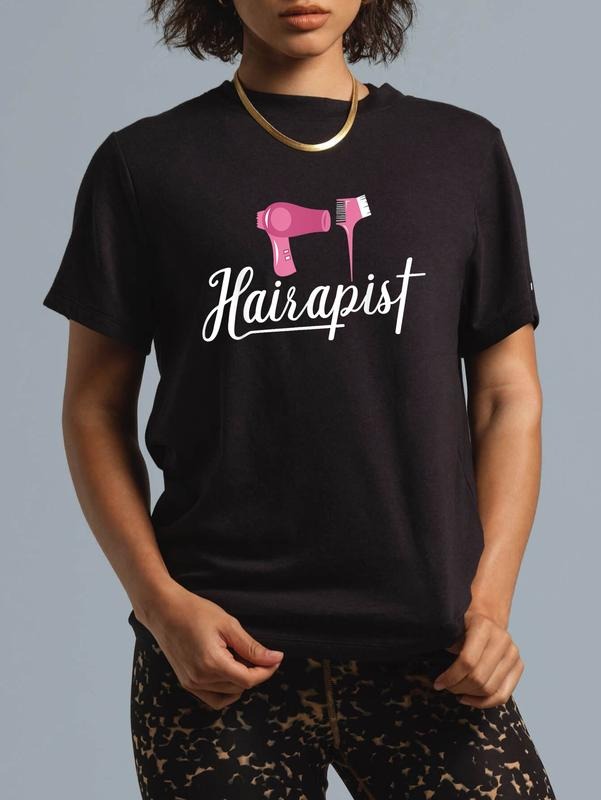 cotton Hairapist Hair Stylist T-Shirt casual Fashion graphic tees women Hoodie, Sweatshirt | HypeCrazeTee.com