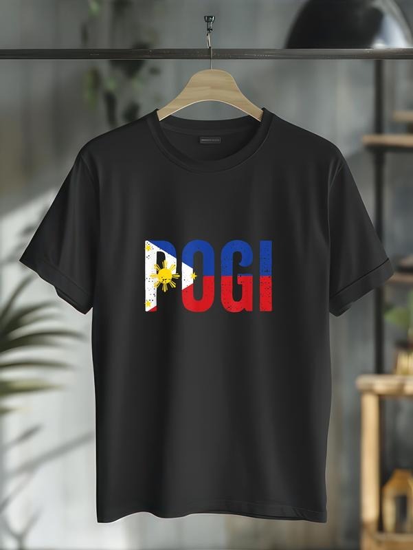 cotton Hilarious Pogi Statement in Philippine Flag Design Idea T-Shirt casual Fashion graphic tees for women Hoodie,...