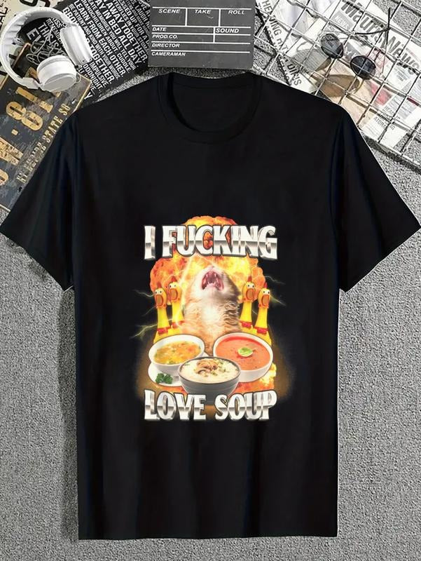 cotton I Fucking Love Soup T-Shirt casual Fashion graphic tees for women Hoodie, Sweatshirt | HypeCrazeTee.com