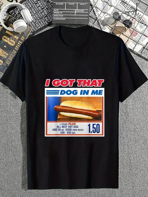 cotton I Got That Dog In Me Funny Hotdog Meme Viral Quote T-Shirt casual Fashion graphic tees for women Hoodie, Sweatshirt