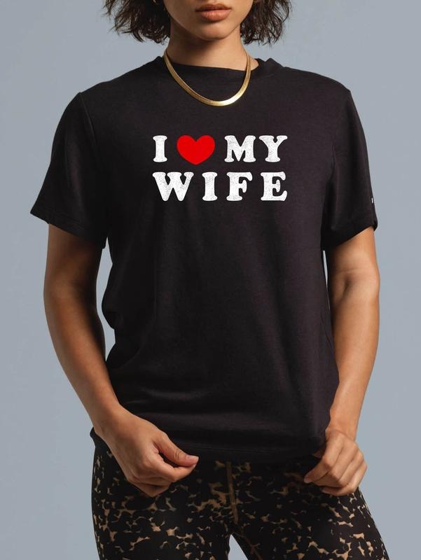 cotton I Heart My Wife, I Love My Wife T-Shirt casual Fashion graphic tees women Hoodie, Sweatshirt | HypeCrazeTee.com