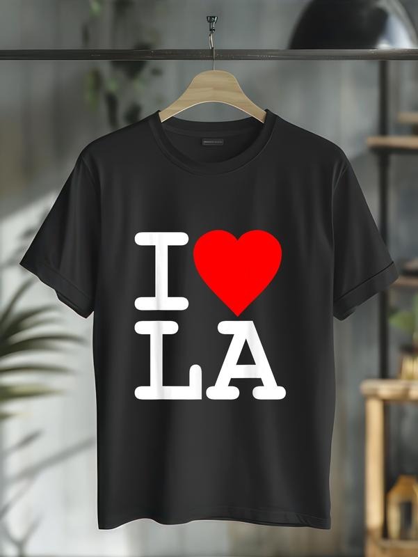 cotton I Love LA Los Angeles T-Shirt casual Fashion graphic tees women Hoodie, Sweatshirt | HypeCrazeTee.com