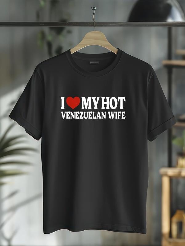 cotton I Love My Hot Venezuelan Wife Venezuela T-Shirt casual Fashion graphic tees for women Hoodie, Sweatshirt