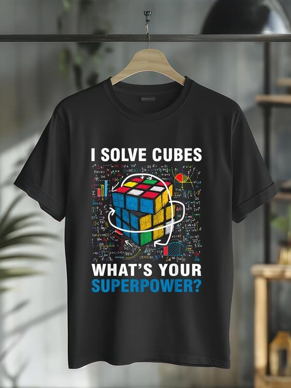 cotton I Solve Cubes Superpower Funny Speed Cubing Boys Girls Kids T-Shirt casual Fashion graphic tees for women Hoodie,...