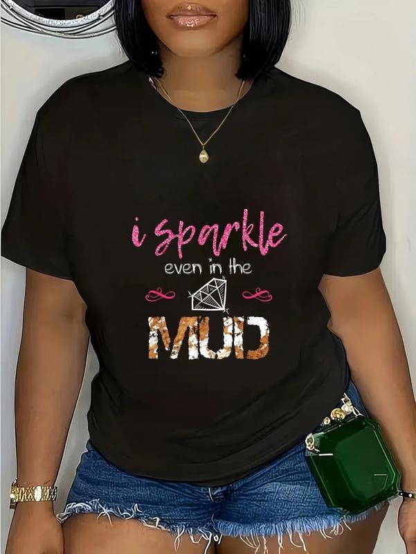 cotton I Sparkle Even in Mud Run Team Princess Funny Mudding Gift T-Shirt casual Fashion graphic tees women Hoodie,...