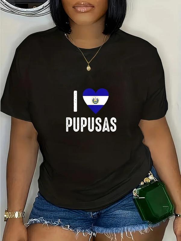 cotton I love Pupusa from El Salvador T-Shirt casual Fashion graphic tees women Hoodie, Sweatshirt | HypeCrazeTee.com