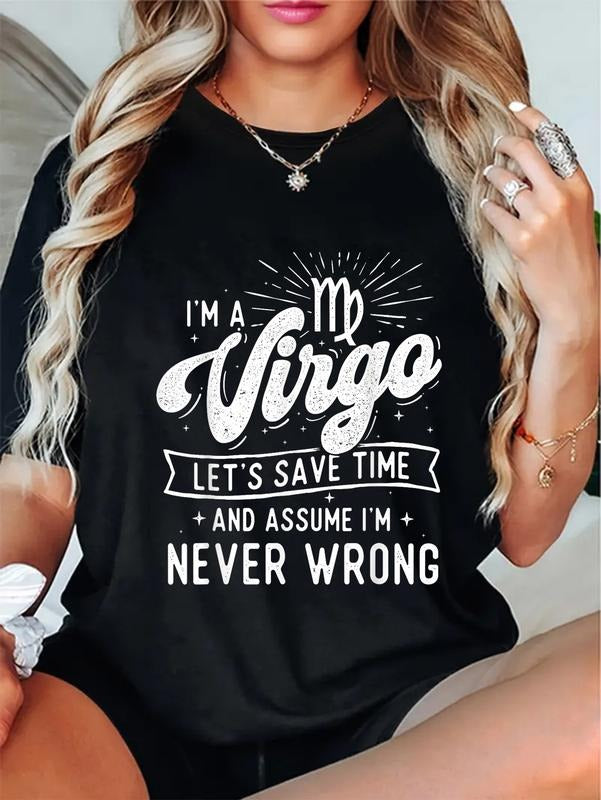 cotton I'm A Virgo - Birthday Zodiac Sign Horoscope Astrology T-Shirt casual Fashion graphic tees for women Hoodie,...