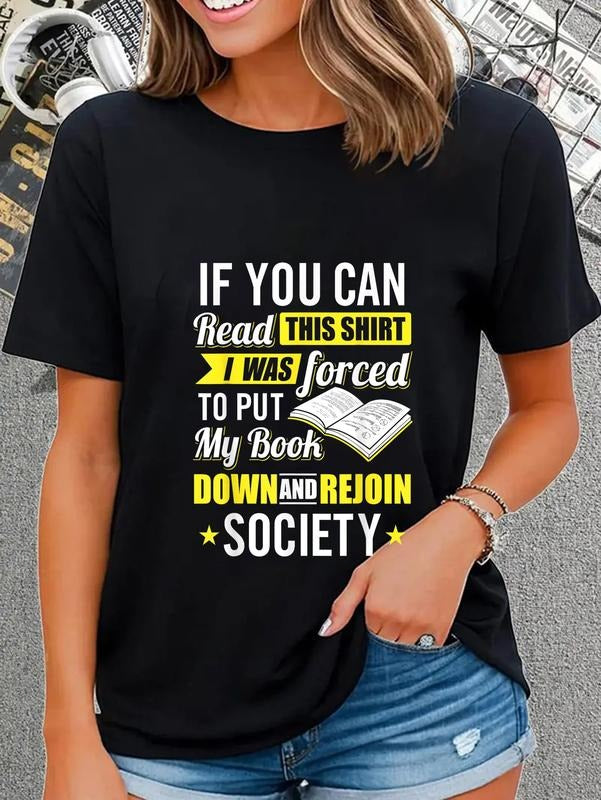 cotton I was Forced to Put my Book down - Book Lover Reading T-Shirt casual Fashion graphic tees for women Hoodie, Sweatshirt