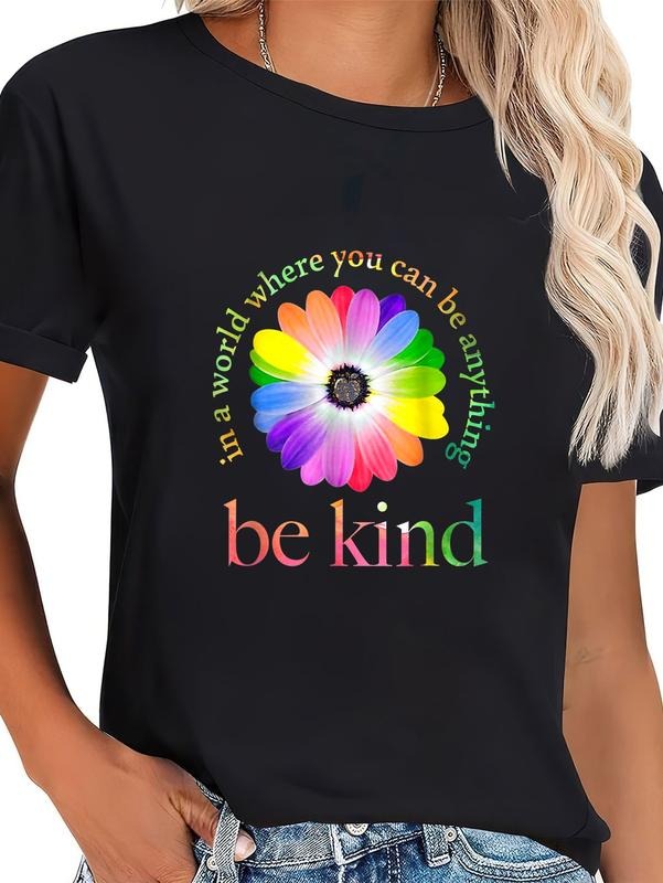 cotton In a world where you can be anything be kind gift T-Shirt casual Fashion graphic tees women Hoodie, Sweatshirt
