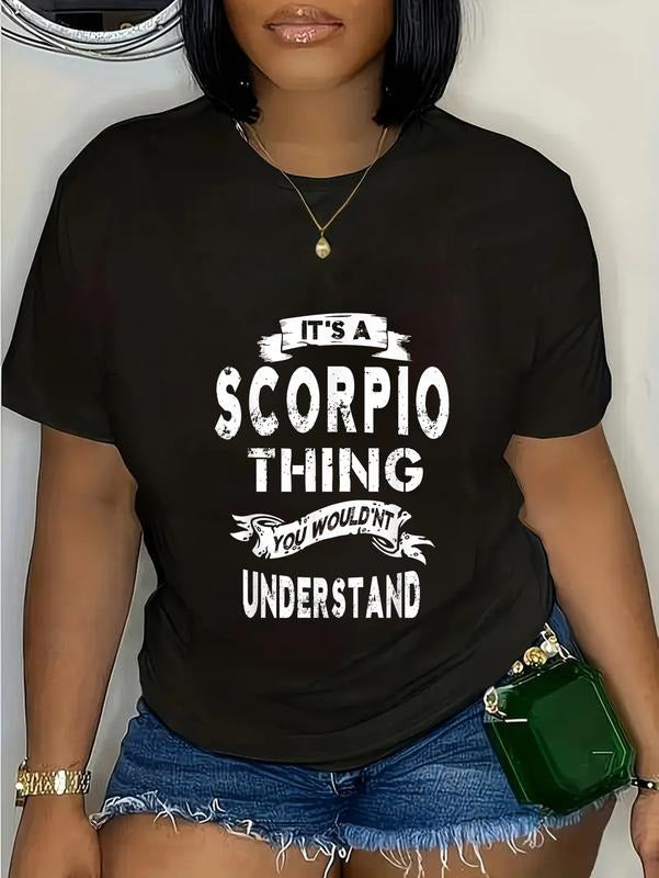 cotton It's a Scorpio Thing Zodiac Gift T-shirt For Women Men T-Shirt casual Fashion graphic tees for women Hoodie,...