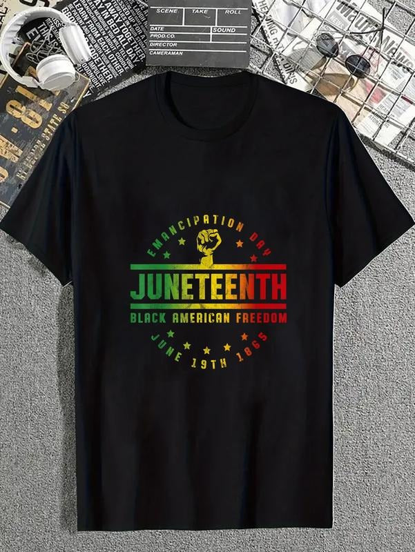 cotton Juneteenth Emancipation Black American Freedom Black T-Shirt casual Fashion graphic tees for women Hoodie, Sweatshirt