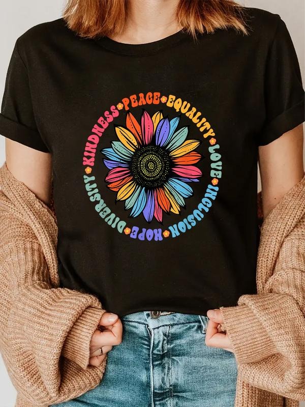 cotton Kindness Peace Equality Love Hope Diversity Human Rights T-Shirt casual Fashion graphic tees women style 02...