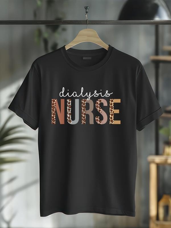 cotton Leopard Dialysis Nurse Appreciation healthcare workers T-Shirt casual Fashion graphic tees women Hoodie, Sweatshirt