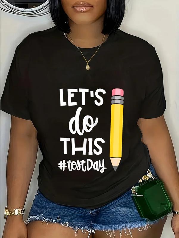 cotton Lets Do This Test Day State Testing Teacher Motivational T-Shirt casual Fashion graphic tees women Hoodie, Sweatshirt