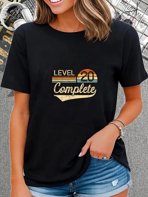 cotton Level 20 Complete Vintage 20th Wedding Anniversary T-Shirt casual Fashion graphic tees Hoodie, Sweatshirt