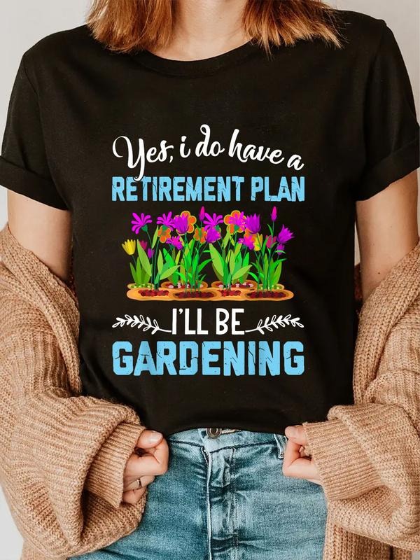 cotton Love to Garden Retirement Plan Gardening Gardener Gift T-Shirt casual Fashion graphic tees women Hoodie, Sweatshirt
